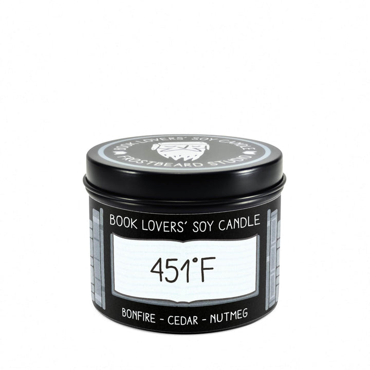 451°F  -  4 oz Tin  -  Book Lovers' Soy Candle  -  Frostbeard Studio