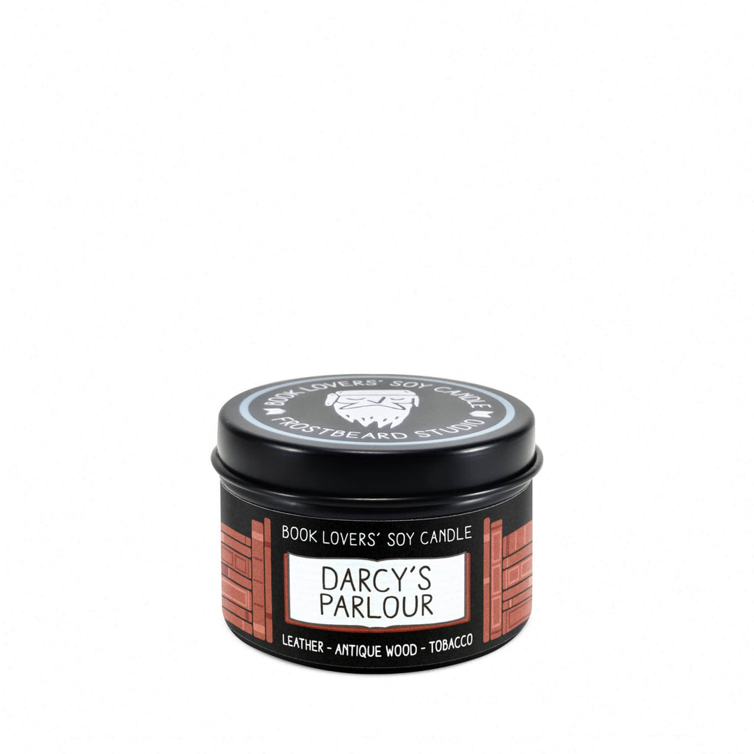 Darcy's Parlour  -  2 oz Tin  -  Book Lovers' Soy Candle  -  Frostbeard Studio