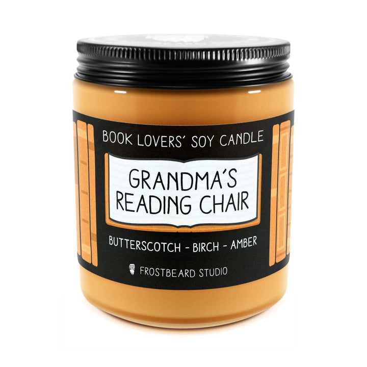 Grandma's Reading Chair  -  8 oz Jar  -  Book Lovers' Soy Candle  -  Frostbeard Studio