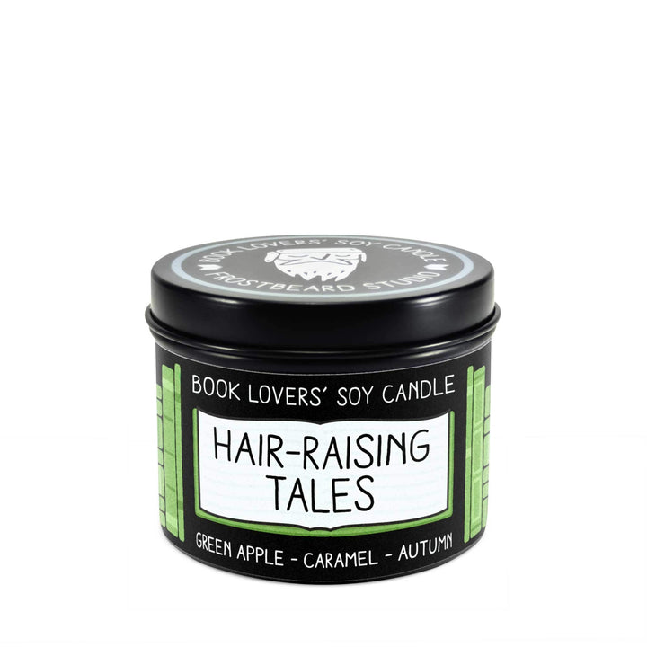 Hair-Raising Tales  -  4 oz Tin  -  Book Lovers' Soy Candle  -  Frostbeard Studio