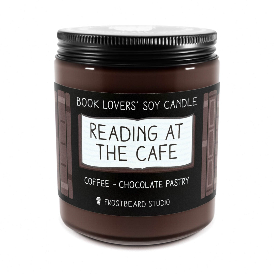 Reading at the Cafe  -  8 oz Jar  -  8 oz Jar  -  Frostbeard Studio