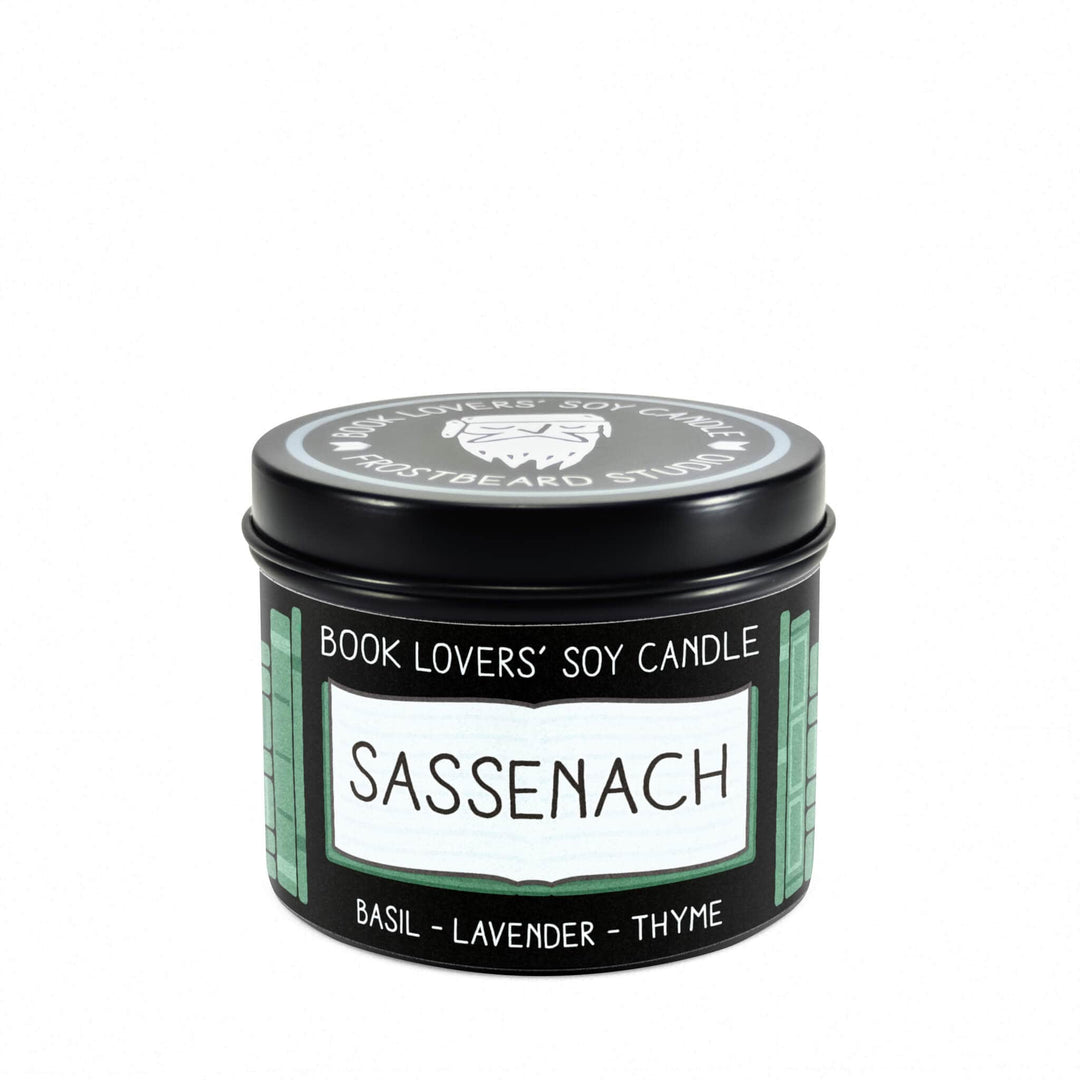 Sassenach  -  4 oz Tin  -  Book Lovers' Soy Candle  -  Frostbeard Studio