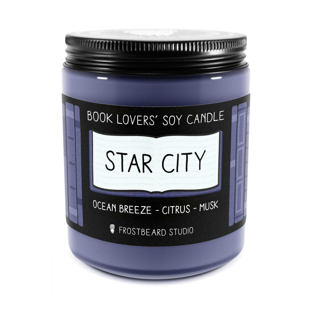 Star City  -  8 oz Jar  -  Book Lovers' Soy Candle  -  Frostbeard Studio