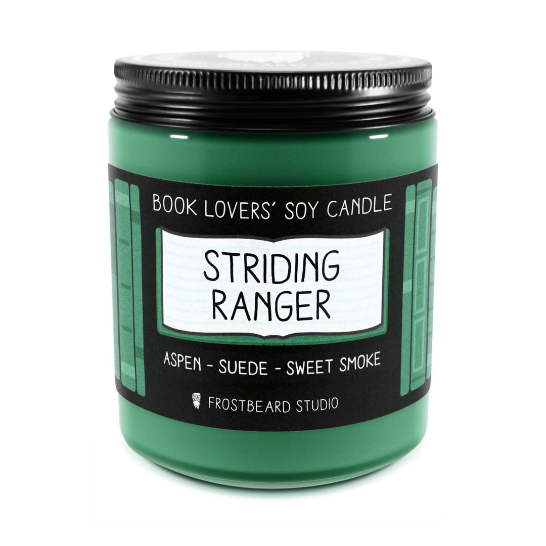 Striding Ranger  -  8 oz Jar  -  Book Lovers' Soy Candle  -  Frostbeard Studio