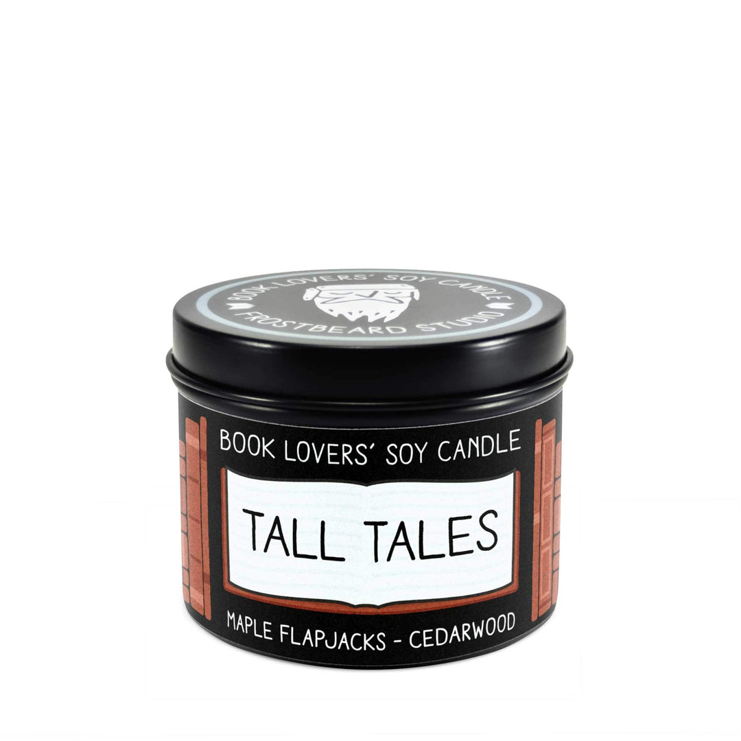 Tall Tales  -  4 oz Tin  -  Book Lovers' Soy Candle  -  Frostbeard Studio